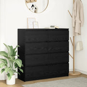 Credenza-Buffet-Armadio da cucina Rovere Nero 100x35x99 cm in Legno Multistrato