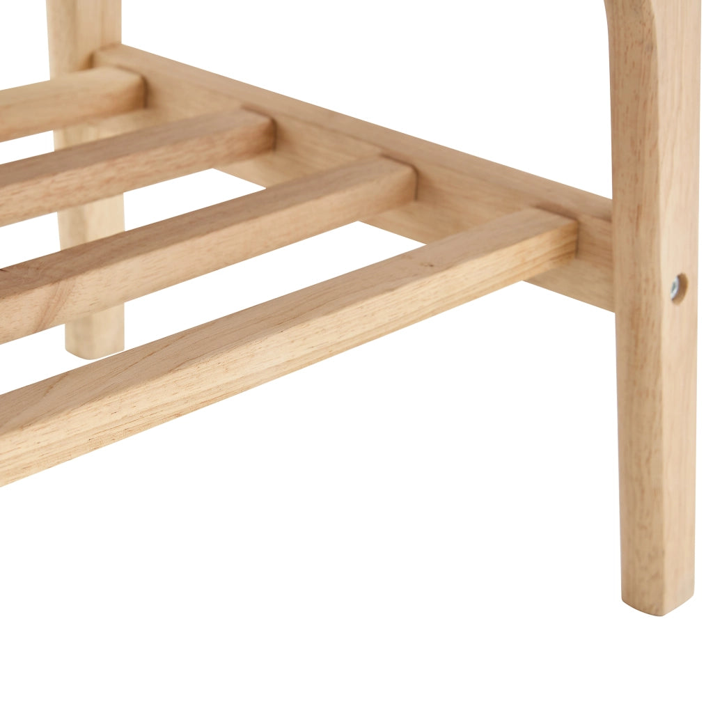 Tavolino basso fisso a due ripiani in legno con ampio spazio contenitore per soggiorno e ufficio 110 × 58 × 19 cm