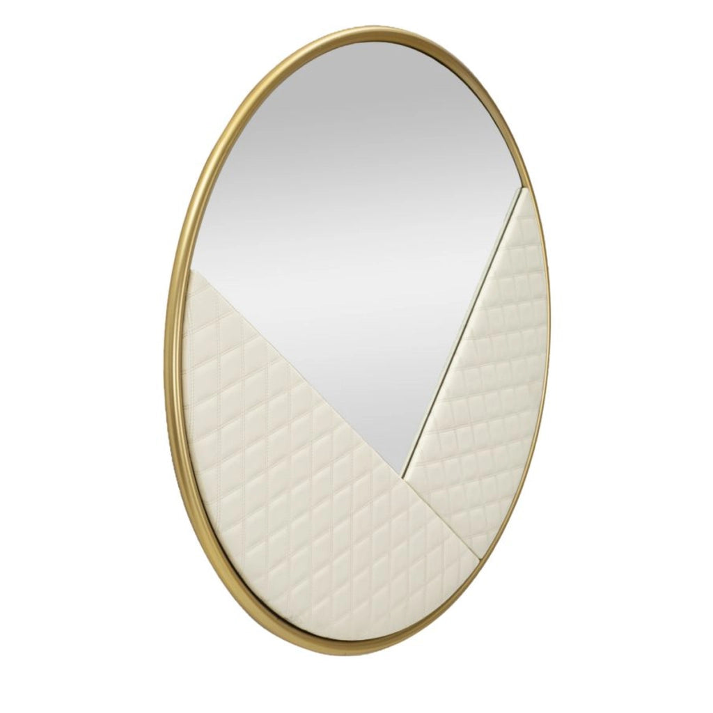 Specchio con Cornice VKH487, Bianco, Metallo, 80x3x80 cm