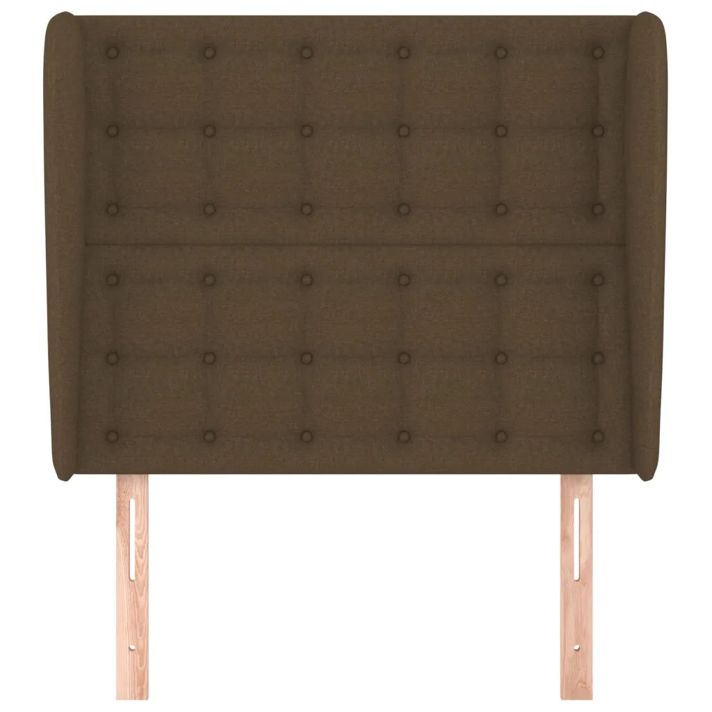 Testiera | Testata ad Orecchio Marrone Scuro 103x23x118/128 cm in Tessuto