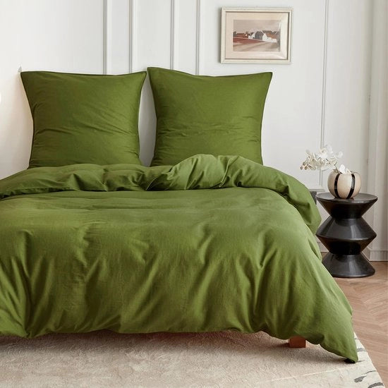 Set di coperte per letto in lino e cotone ad alta densità per una comoda esperienza di sonno 135x200 cm