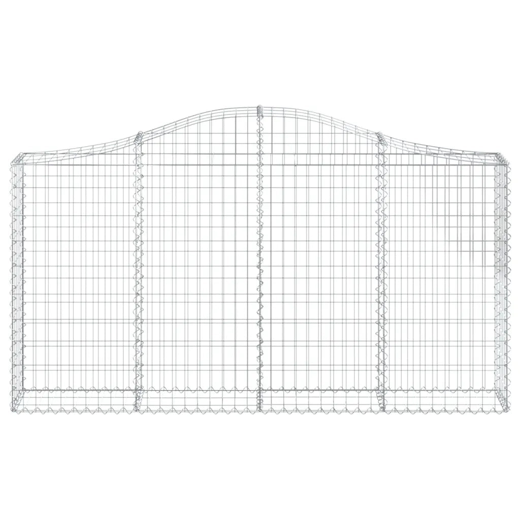 Cesti Gabbioni ad Arco 14 pz 200x30x100/120 cm Ferro Zincato 3145442