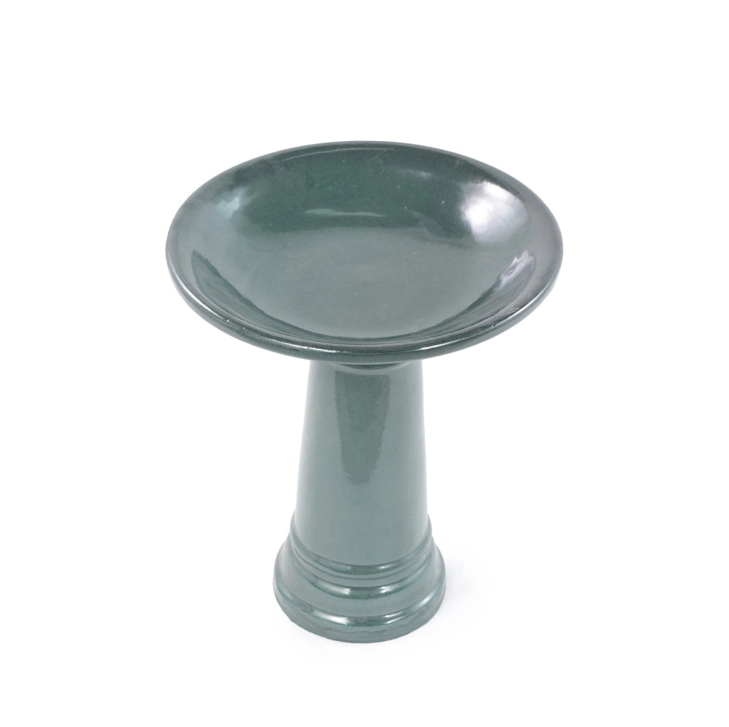 ABBEVERATOIO per Uccelli in Ceramica  31,5 cm Verde Scuro