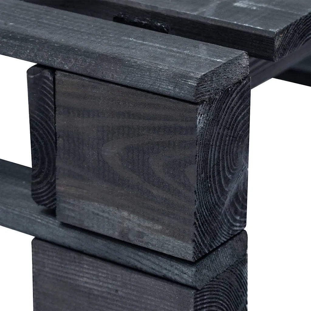 Mobili da Giardino-Ottomana da Giardino Pallet in Legno di Pino Impregnato Nero 941450