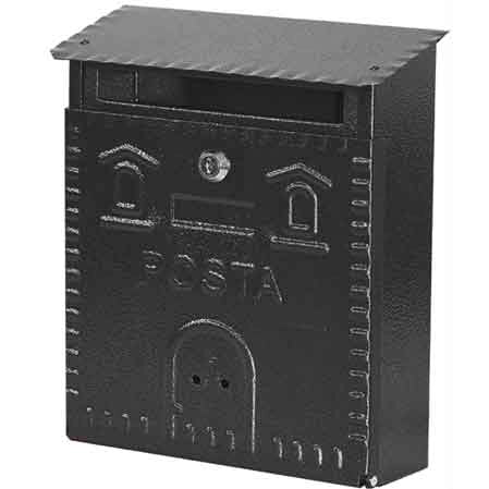 CASSETTA POSTALE 'RUSTICA' mm 230x90x290h - Nera