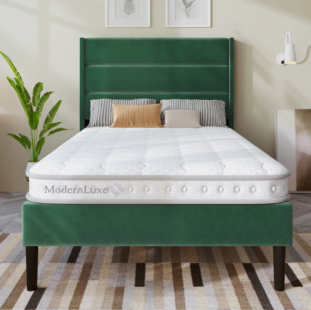 Materasso 90x200 cm H3 a 7 zone con molle insacchettate e schiuma fredda, in poliestere bianco