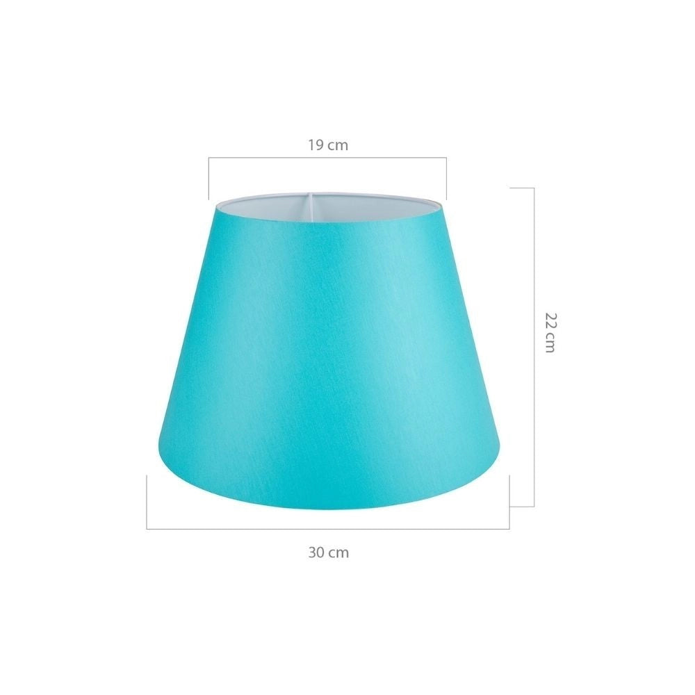 Lampada da tavolo base bianca e paralume colore turchese LAGUNAH272877