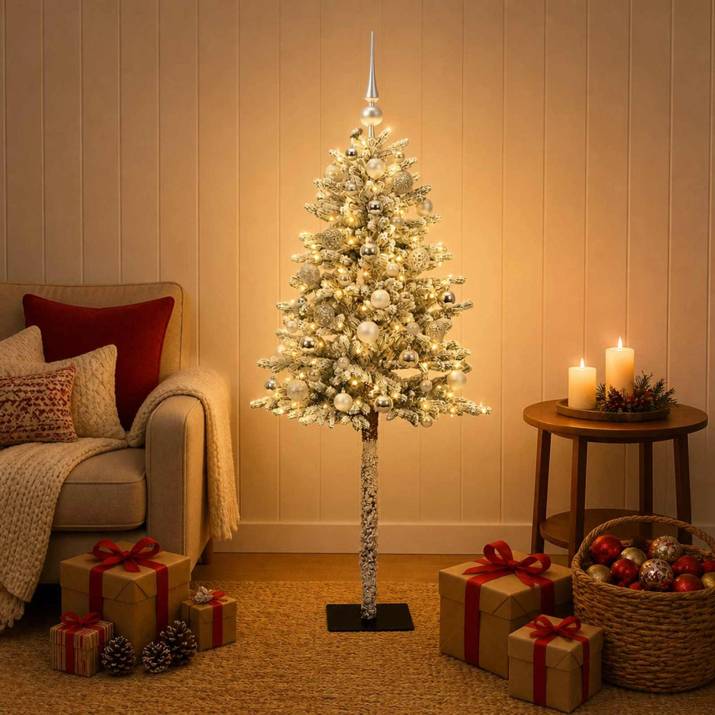Albero di Natale Artificiale con Palline 150 cm 150 LED 3465990