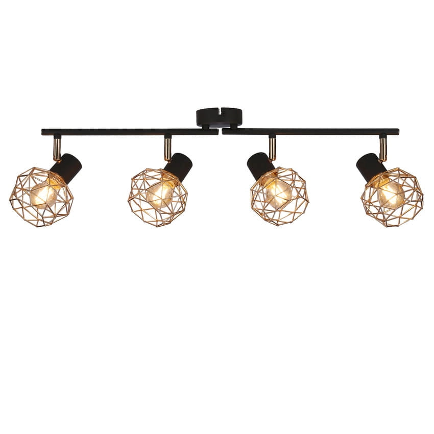 Candellux Acrobat plafoniera metallo rame/nera 4xE14