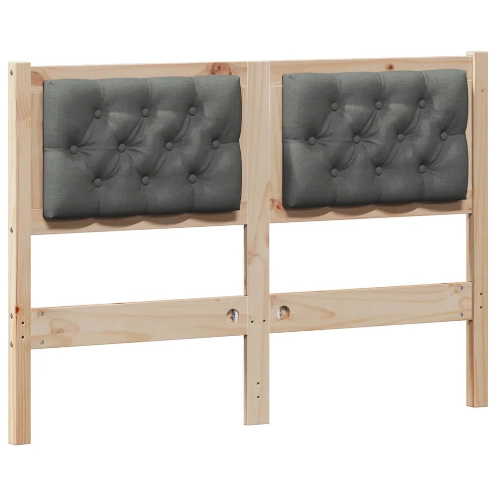 Testiera-Testata-Testiera Decorativa marrone e grigio scuro 120 cm Legno di pino massello