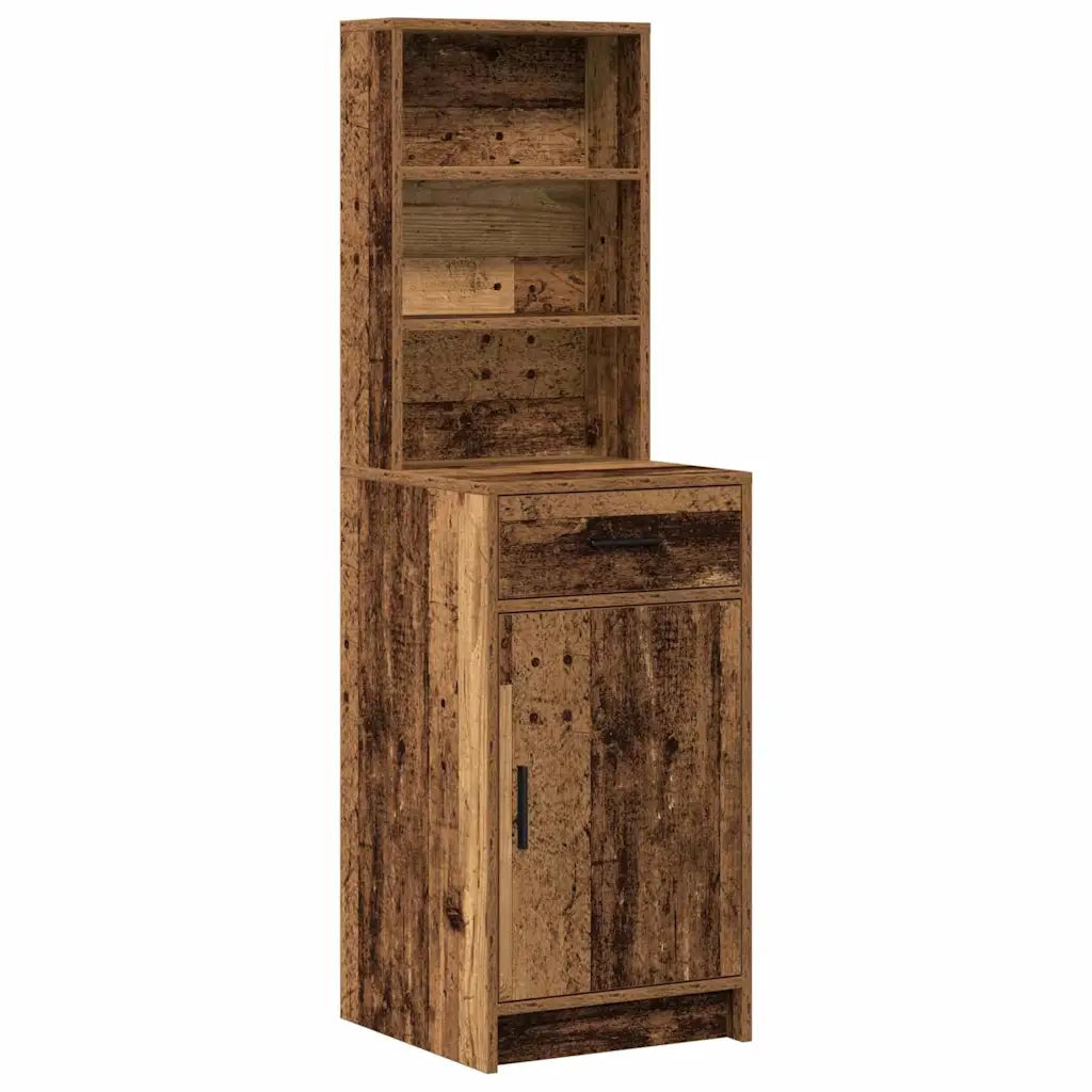 Toeletta | Tavolo da Trucco con cassetto 2 pz Marrone Legno multistrato