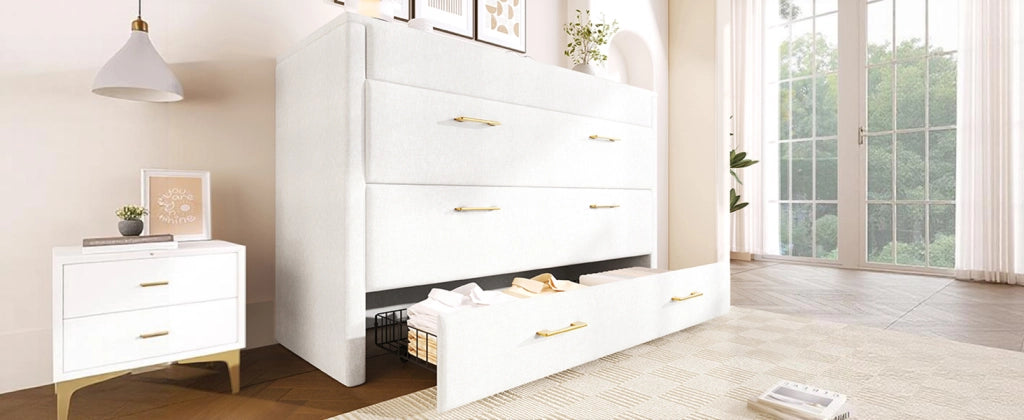 Letto a scomparsa 140 × 200 cm con cassetto; ripiano trasformabile; porte USB e Type-C; lino beige