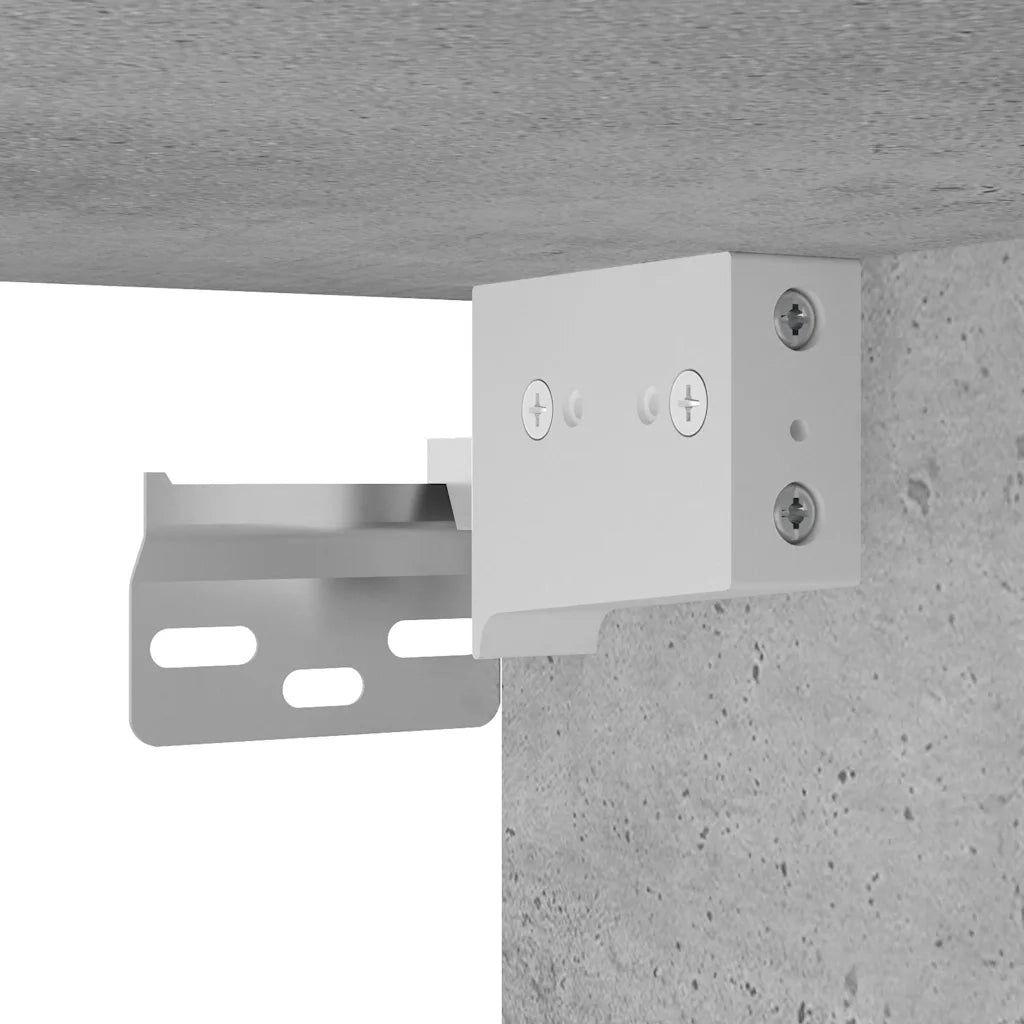 Comodini a Muro 2 pz Grigio Cemento 35x35x20 cm 829797