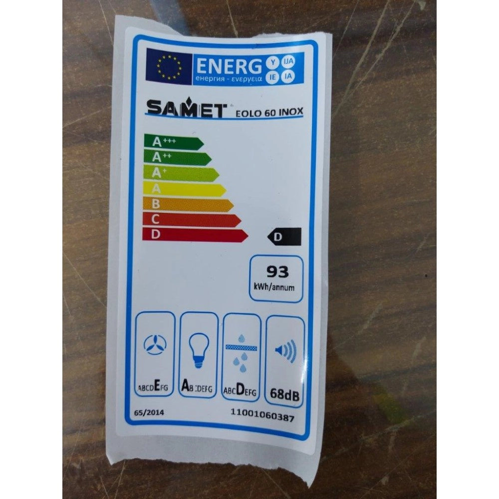 Cappa a piramide 60 cm Eolo60 inox Samet