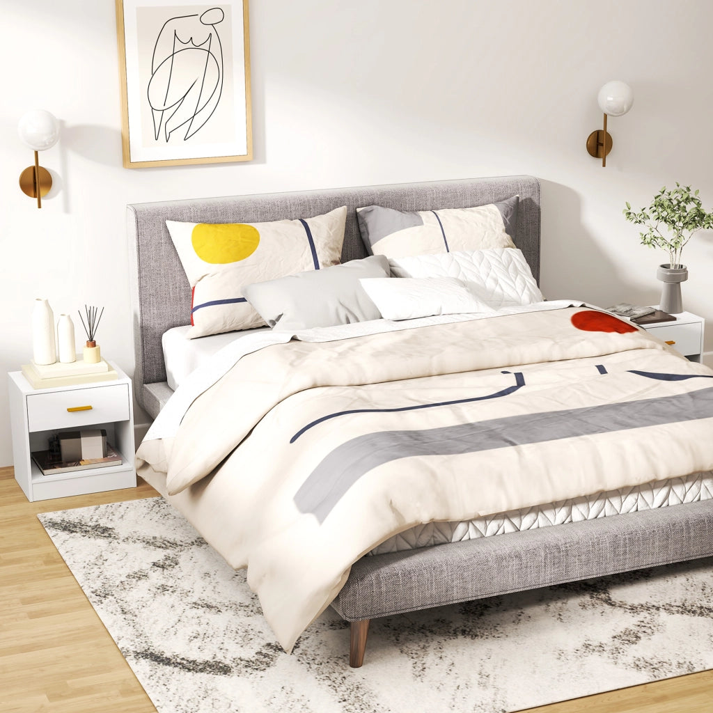 Comodino ¨C Minimal ¨C bianco, 39x28x41 cm