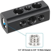 Adattatore di montaggio con 1/4" e 3/8" dado a vite