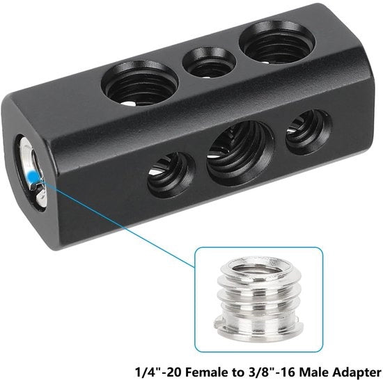 Adattatore di montaggio con 1/4" e 3/8" dado a vite