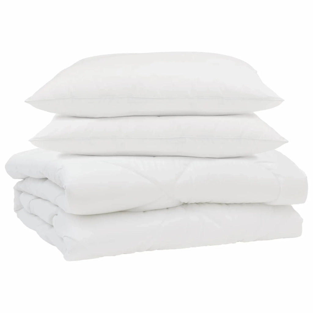 Piumone | Duvet Estivo con cuscino 3 pz Bianco Microfibra