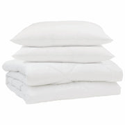 Piumone | Duvet Estivo con cuscino 3 pz Bianco Microfibra