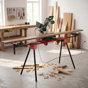 Supporto universale per troncatrice 98x28x19 cm rosso in metallo, pieghevole