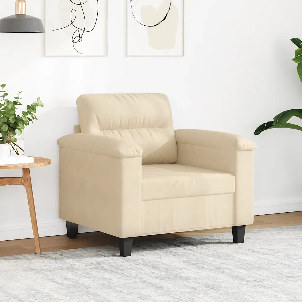 Poltrona | Sedia Relax Crema 60 cm in Microfibra
