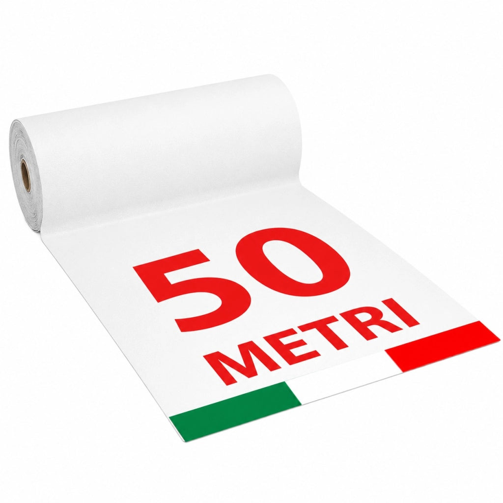 1mt x 50mt Passatoia Bianca Tappeto Bianco Feltro Bianco per eventi - Prodotto italiano