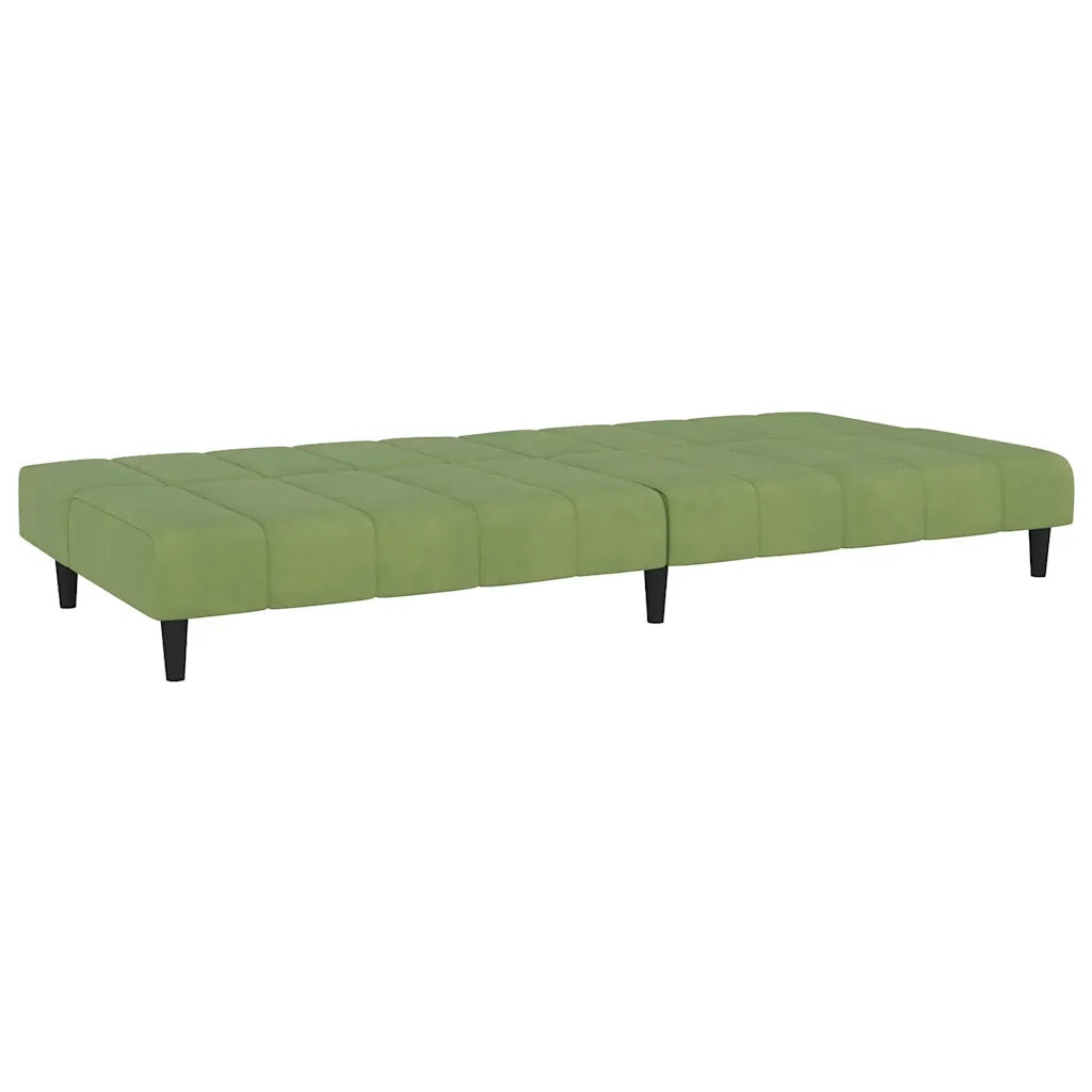 Divano letto | Sof¨¤ letto | Letto singolo a 2 Posti Verde Chiaro in Velluto