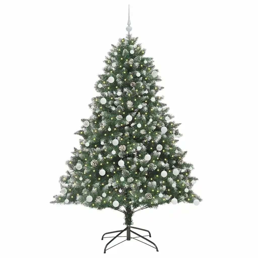 Albero di Natale | Decorazioni natalizie artificiale con 300 LED Verde 180 cm