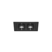 Mini Oxo Rect 2 Luci Faretto LED da Incasso 12W 42º CCT Switch 2700K/3200K/4000K Nero Opaco - Beneito & Faure Illuminazione Tecnica