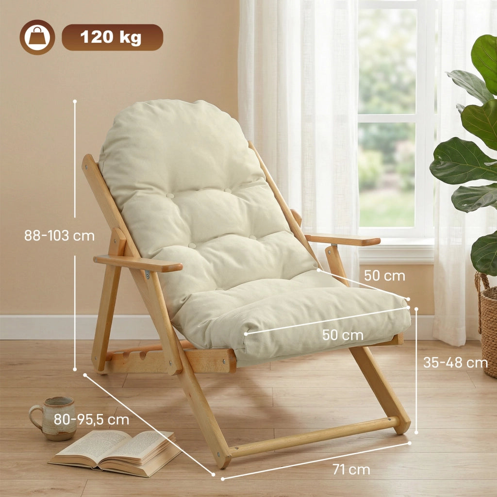 Poltrona Reclinabile Relax ¨C Minimal ¨C Legno Grigio Scuro