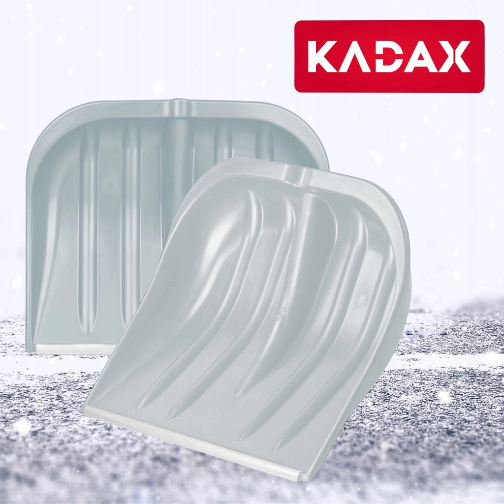 Pala da neve KADAX, in plastica, senza manico, robusta, 3 pezzi.