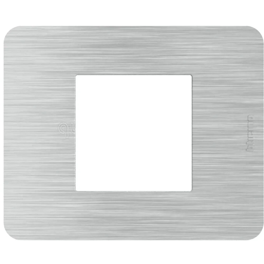 Placca Bticino MatixGO Effects 2 moduli alluminio JA4802EA