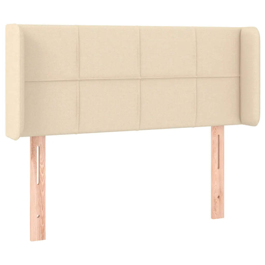 Testiera | Testata ad Orecchio Crema 83x16x78/88 cm in Tessuto