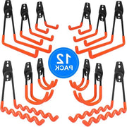 Attrezzi per garage in acciaio resistente per uso pesante - 12 pezzi con cinghia di stoccaggio - Otre per bicicletta e organizzatore di strumenti per l'organizzazione di strumenti elettrici e grandi oggetti