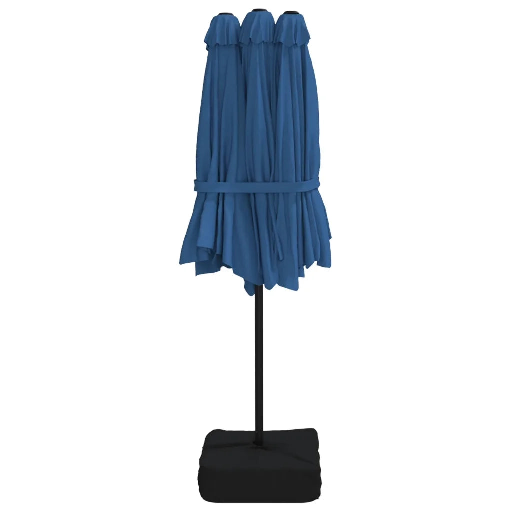 Ombrellone a Doppia Testa Azzurro 449x265 cm 362952