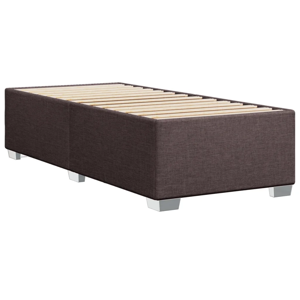 Letto singolo | Letto per adulti | Giroletto senza Materasso Marrone Scuro 90x190 cm Tessuto