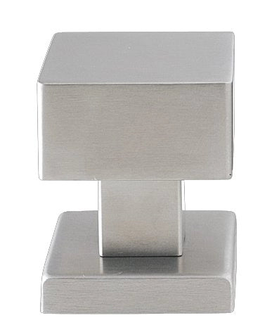POMOLO FISSO INOX 'QUADRO' 50x50x23 mm  - Col. Inox satinato - 2 pezzi- FIMET MANIGLIE