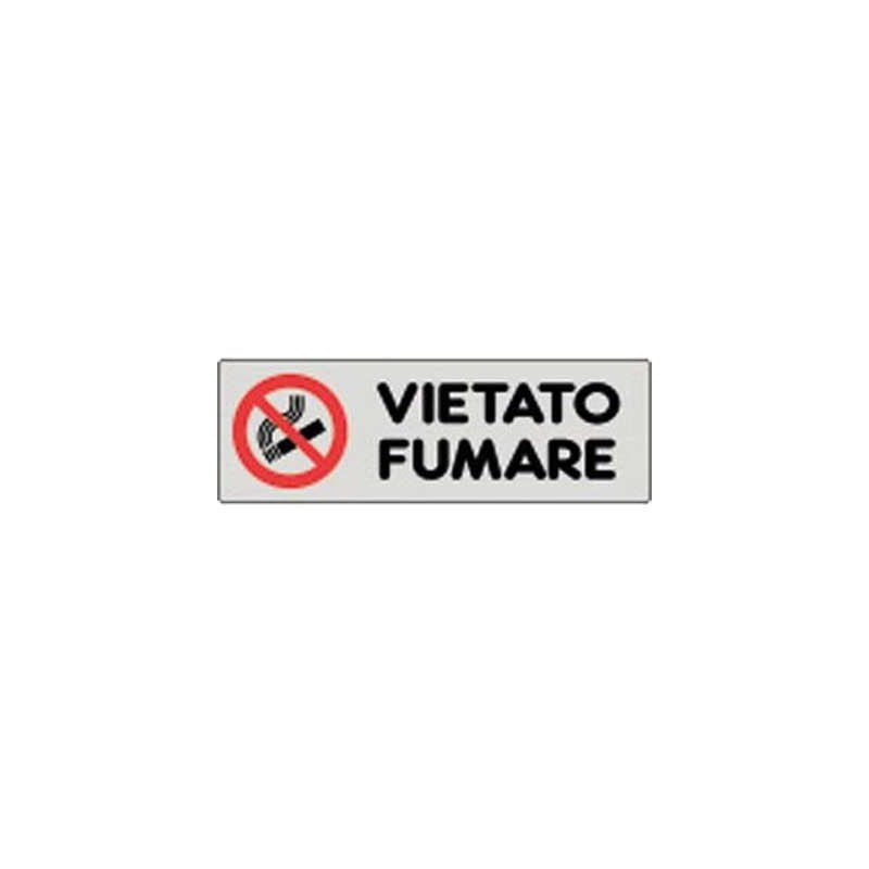 ETICHETTA 'VIETATO FUMARE' 15x5 cm - 10 pezzi