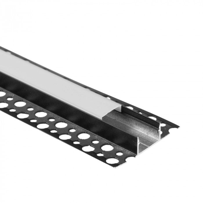 Profilo LED GNS02 nero diffusore opale 2m Ecolight