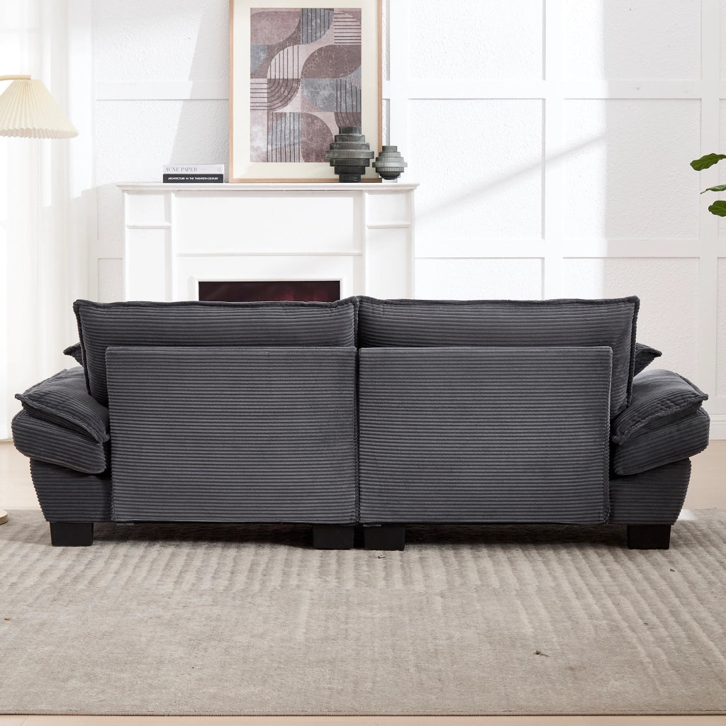 Divano letto moderno - Zephmum - Dark Grey - Piumino e cuscini inclusi