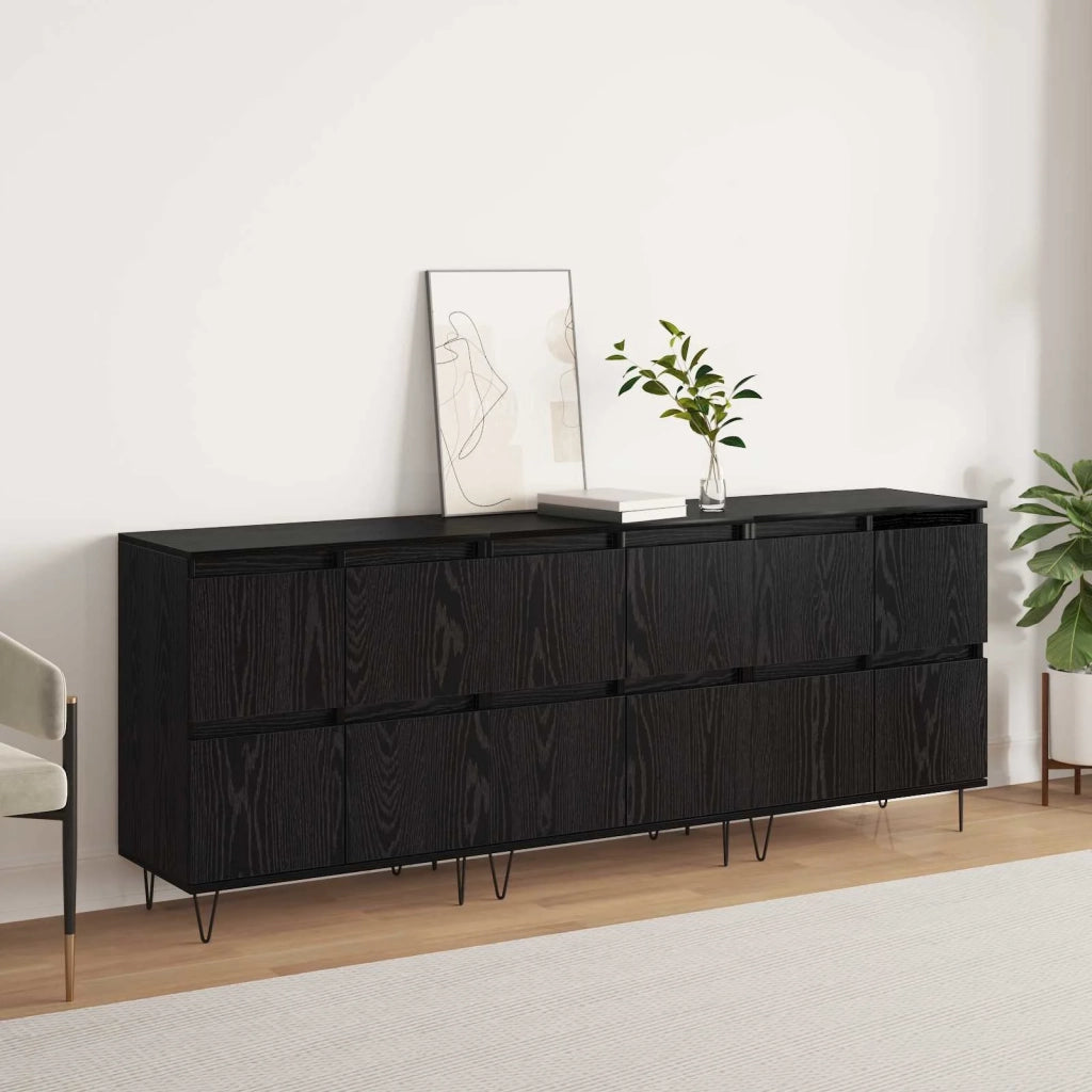 Credenza | Sideboards 3 pcs Rovere Nero