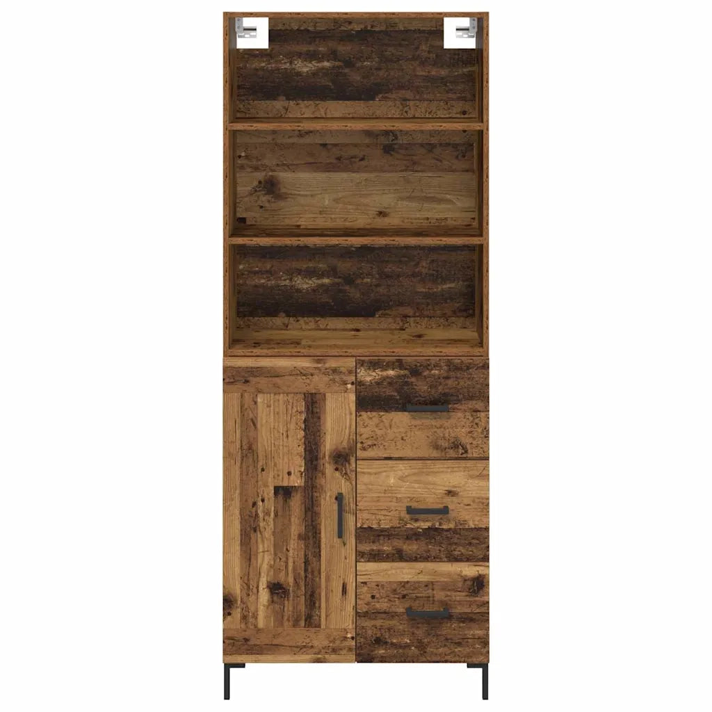 Credenza | Madia | Buffet da pranzo | Armadio da pranzo Legno vecchio 69,5 x 34 x 180 cm Legno multistrato
