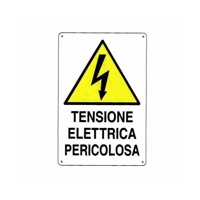 Cartello Tensione Elettrica 20X 30 Alluminio