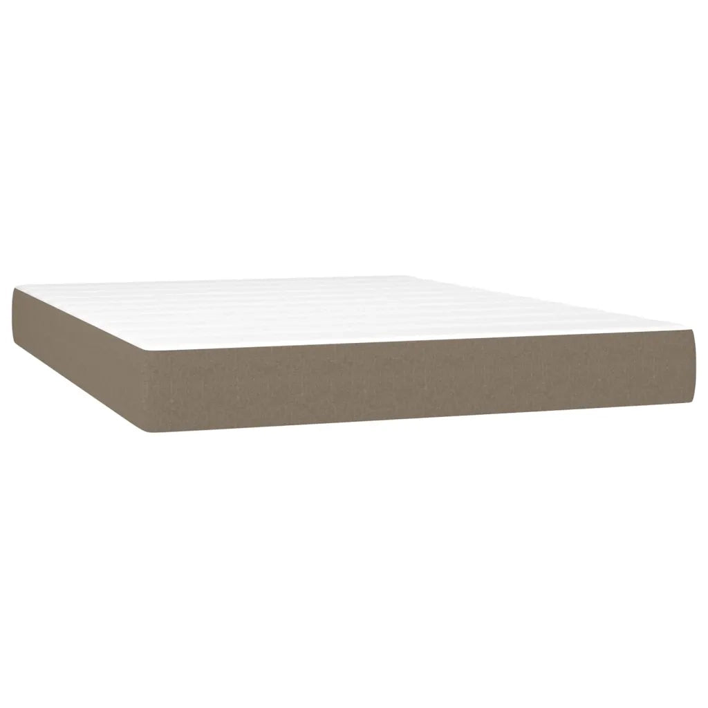 Giroletto a Molle con Materasso Tortora 140x190 cm in Tessuto 3136593
