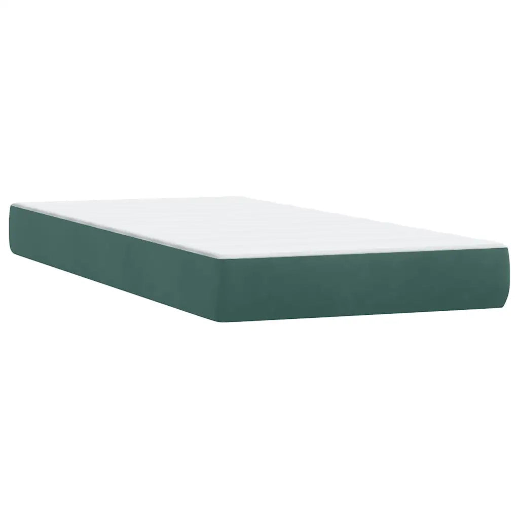 Giroletto a Molle con Materassi Verde Scuro 180x220 cm Velluto 3317496