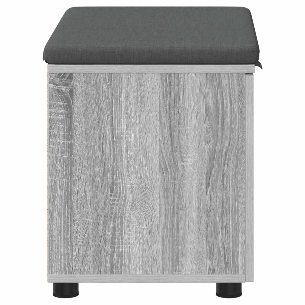 Panca per ingresso con cuscino Sonoma grigia 60 x 38 x 46 cm