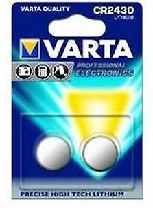 Varta REF63170-3 CR2430 Batteria a Bottone al Litio 3V 2 Pezzi per Telecomandi Bilance Calcolatrici Chiavi Auto