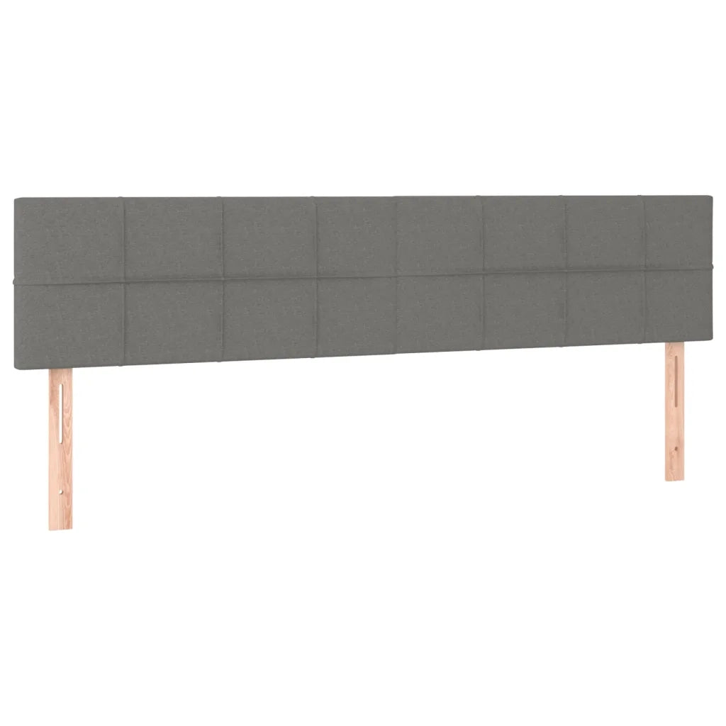 Testiera a LED Grigio Scuro 200x5x78/88 cm in Tessuto 3121635