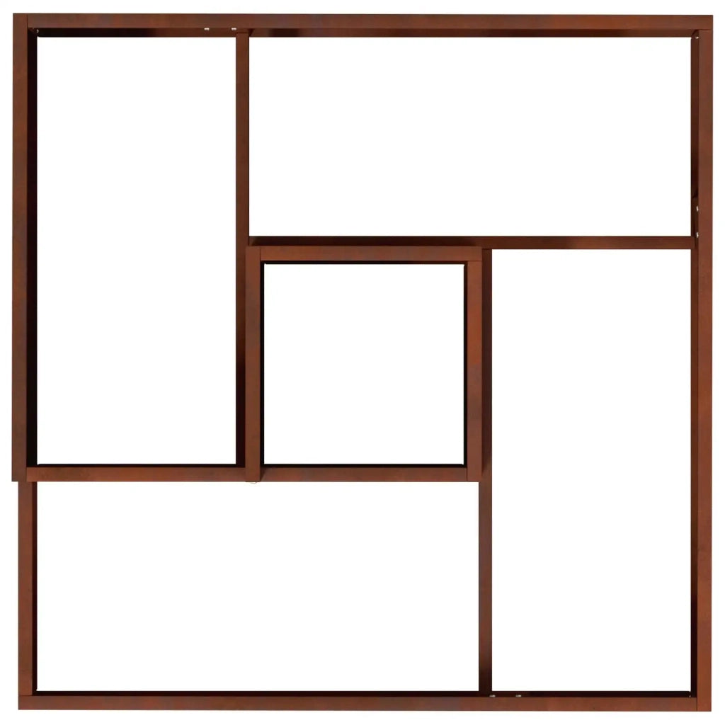 Fioriera da giardino modernizzata 80 x 80 x 50 cm resistente stile industriale per esterni acciaio marrone 02_0052224