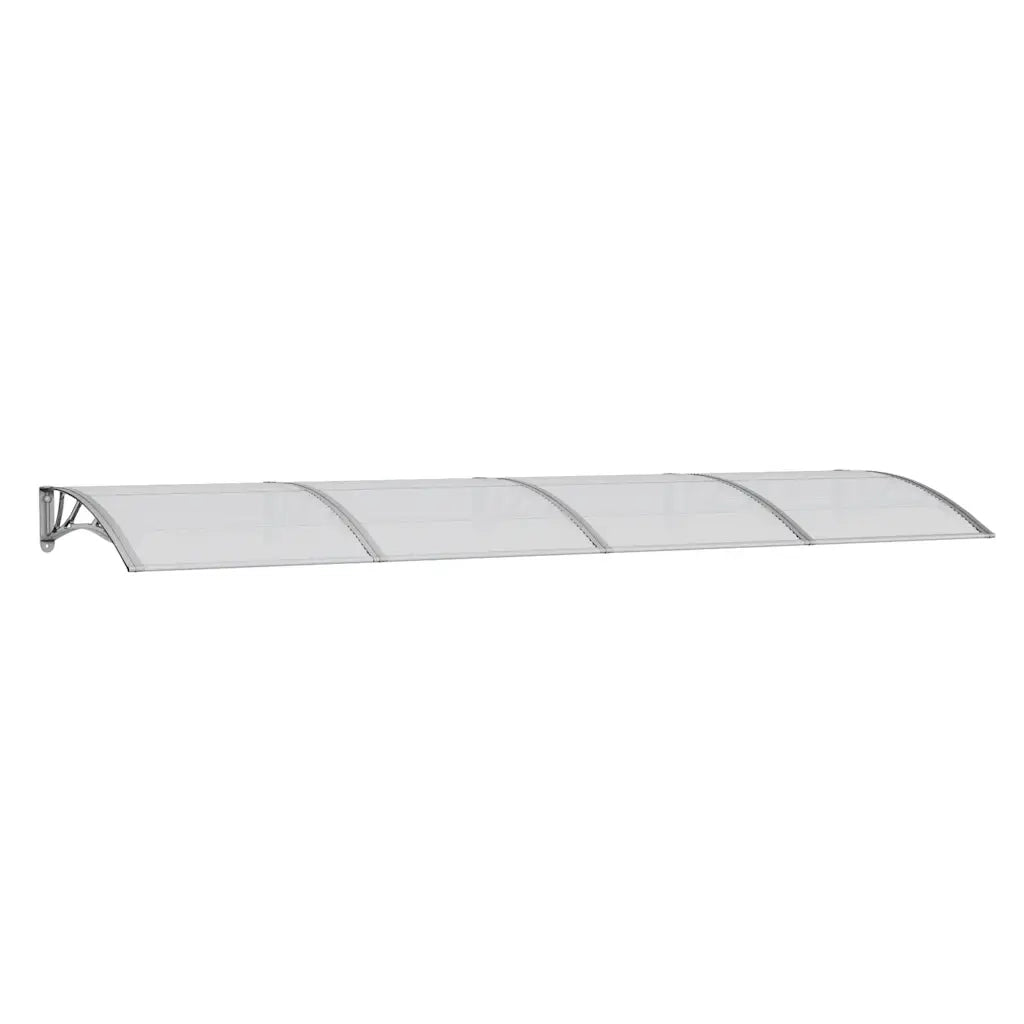 Pensilina per porta grigia 350x100 cm in policarbonato 153595